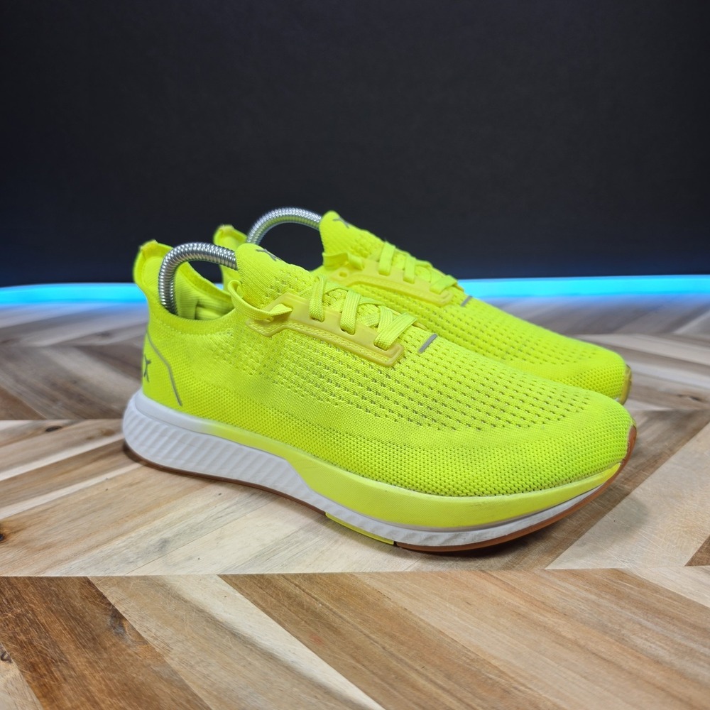 Flux Adapt Runner Women's 8 Neon Yellow Knit Running Walking Athletic Sneakers
